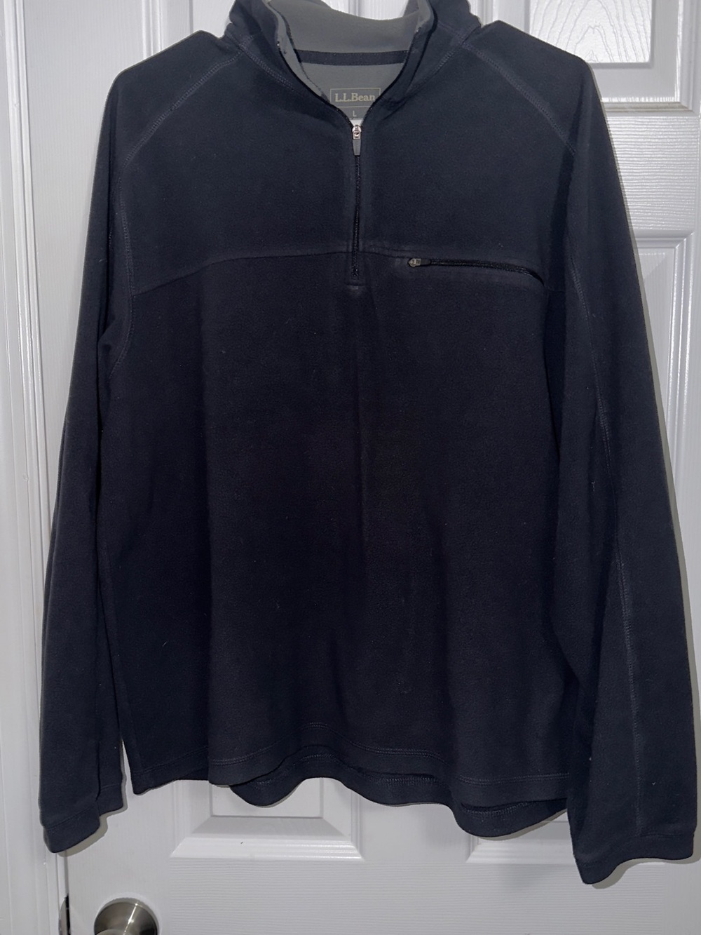 L.L. Bean Men’s Black Half-Zip Fleece Pullover